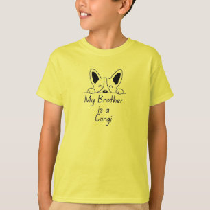 'My Brother is a Corgi' Playful Dog Loving Family T-Shirt