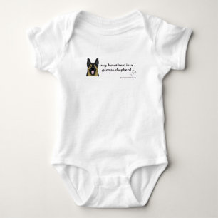 My brother is a German Shepherd Baby Bodysuit