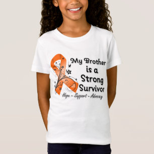 My Brother is a Strong Survivor Orange Ribbon T-Shirt