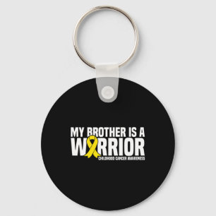 My Brother is a Warrior Childhood Cancer Awareness Key Ring