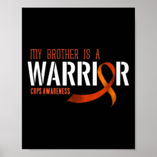 My Brother Is A Warrior Crps Awareness Month Orang Poster