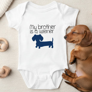 My Brother is a Wiener Outfit Baby Announcement Bodysuit