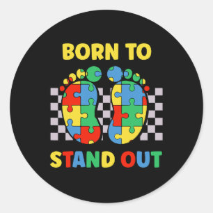 My Brother Is Au-some Autism Awareness Autistic Li Classic Round Sticker