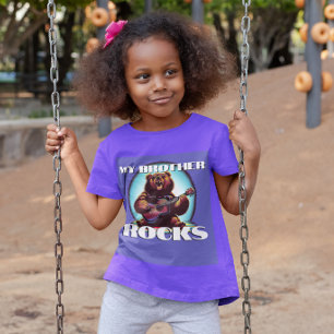 My Brother Rocks! Colourful Bear T-Shirt