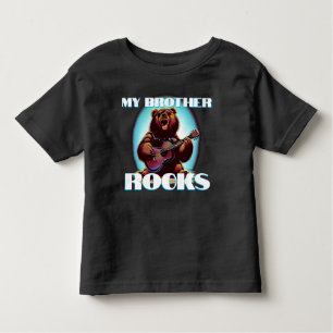 My Brother Rocks! Colourful Bear Toddler T-Shirt