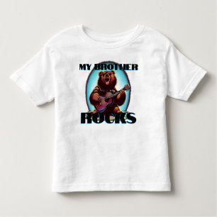 My Brother Rocks! Colourful Bear Toddler T-Shirt
