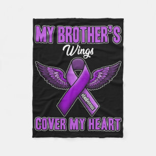 My Brother's Wings Cover My Heart End Overdose  Fleece Blanket