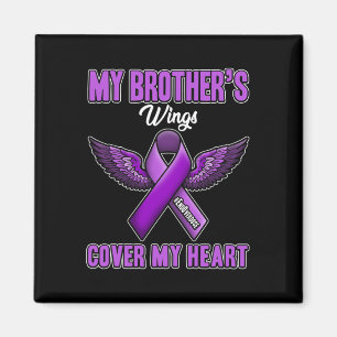 My Brother's Wings Cover My Heart End Overdose Magnet