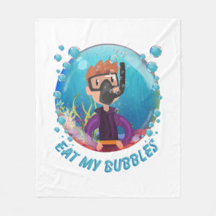 my Bubbles Diver Fleece Blanket