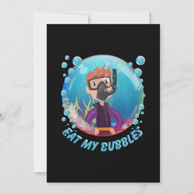 my Bubbles Diver Invitation (Front)