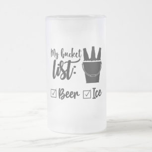My Bucket List Frosted Glass Mug