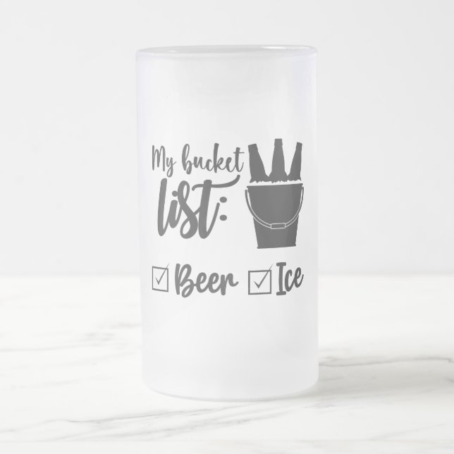 My Bucket List Frosted Glass Mug (Center)
