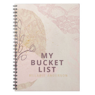 My Bucket List Personalised Modern Abstract Chic Notebook