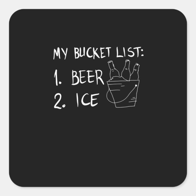 My bucket list square sticker (Front)