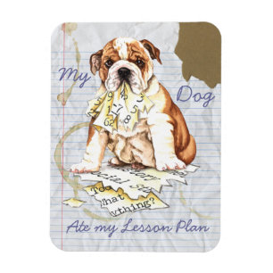My Bulldog Ate My Lesson Plan Magnet