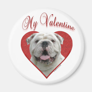 My Bulldog Valentine Magnet