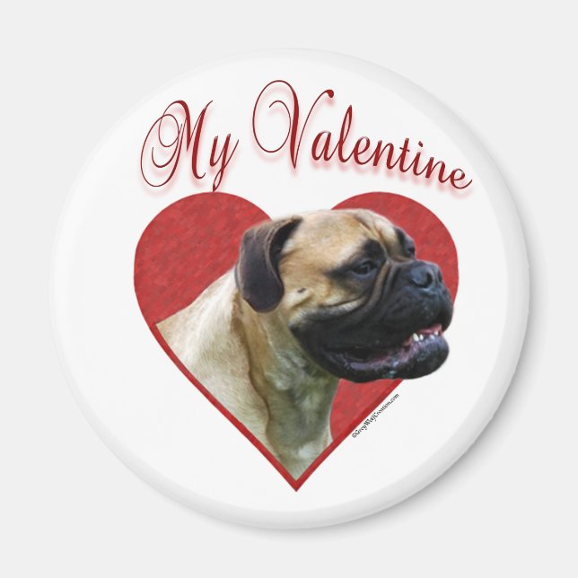 My Bullmastiff Valentine Magnet (Front)