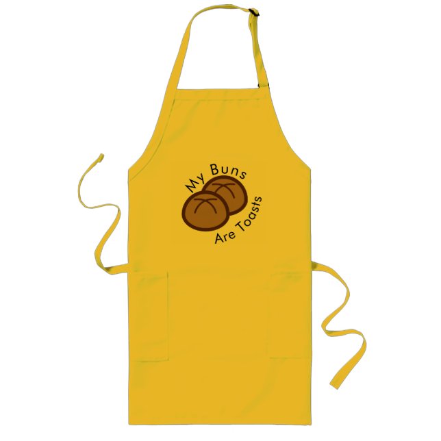My Buns Are Toast Long Apron (Front)