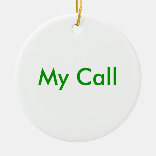 My Call Ceramic Tree Decoration (Front)