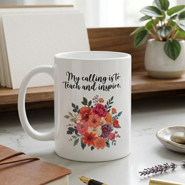 My Calling Is To Teach And Inspire Design Coffee Mug (Creator Uploaded)