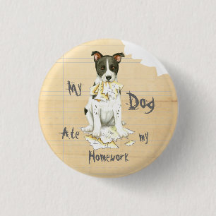My Canaan Dog Ate My Homework 3 Cm Round Badge