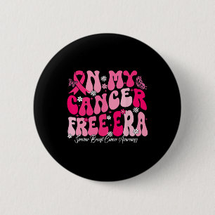 My Cancer Free Era Survivor Breast Cancer Awarenes 6 Cm Round Badge