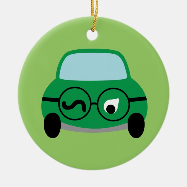 My Car Is Smart Ceramic Tree Decoration (Front)