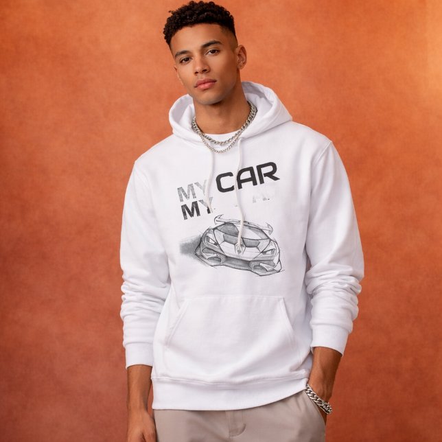 My Car My Road – Sketch Style Supercar Graphic Tee (Creator Uploaded)