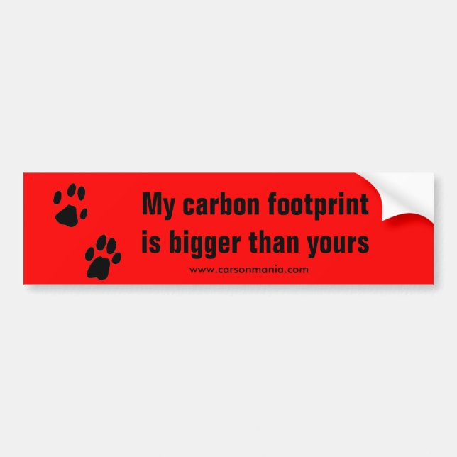 My carbon footprint bumper sticker (Front)