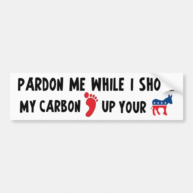 My Carbon Footprint Bumper Sticker (Front)