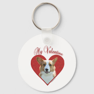 My Cardigan Welsh Corgi Valentine Key Ring