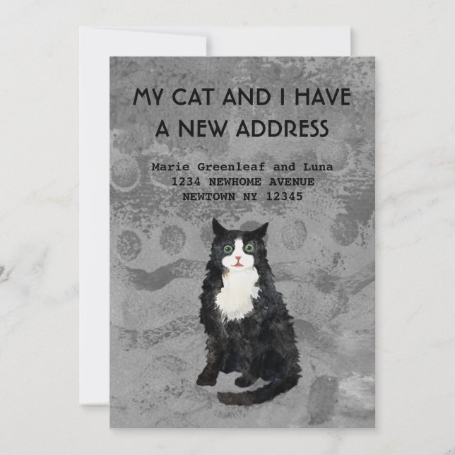 My cat and I have moved Announcement (Front)