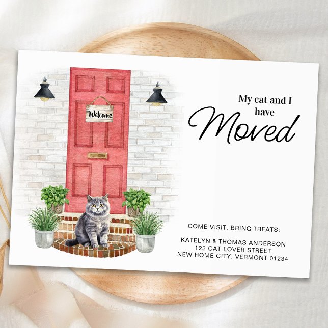 My Cat and I Have Moved Front Red Door Moving  Announcement (Creator Uploaded)