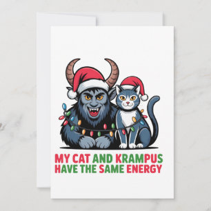 My Cat and Krampus Have the Same Energy Funny  Card