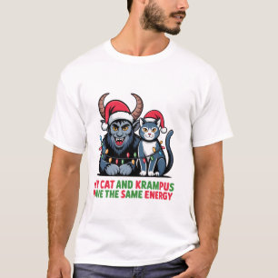 My Cat and Krampus Have the Same Energy Funny T-Shirt
