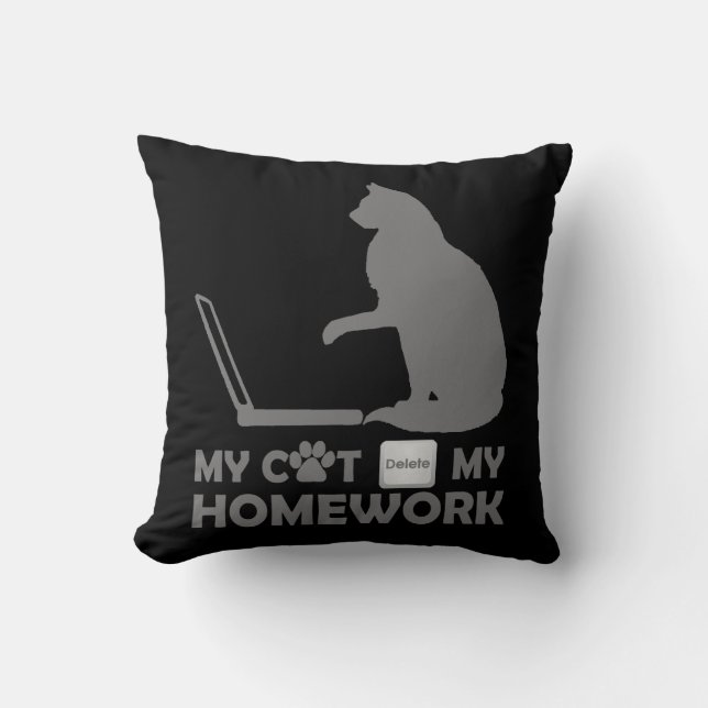 My cat deleted my homework cushion (Front)