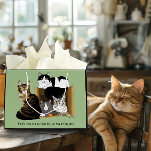 My Cat has Cats Large Gift Bag
