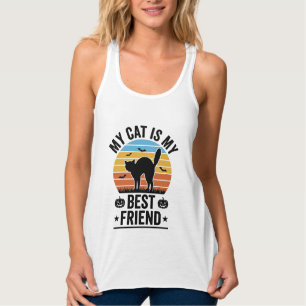 My Cat Is My Best Friend Vintage Cat Shirt Design_