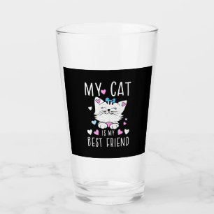 My Cat Is My Best Friends Glass