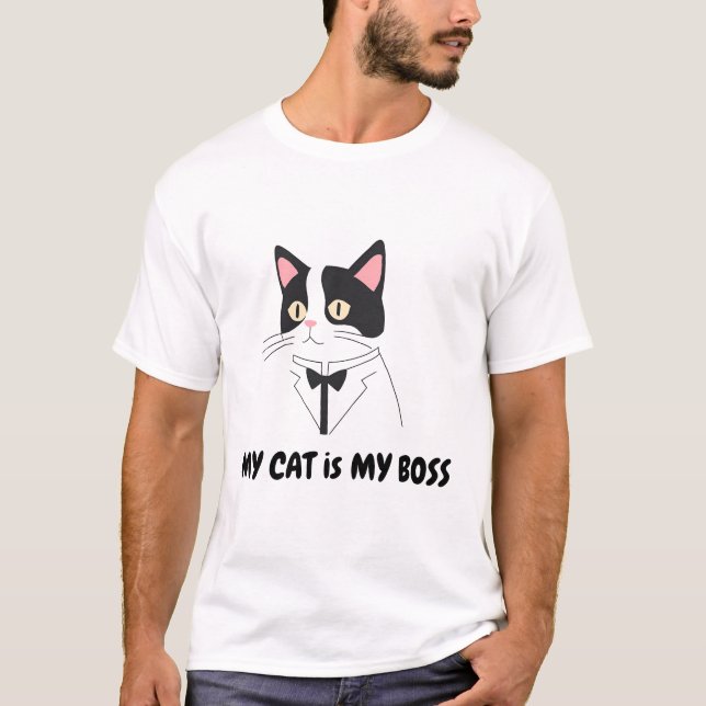 My Cat Is My Boss T-Shirt (Front)