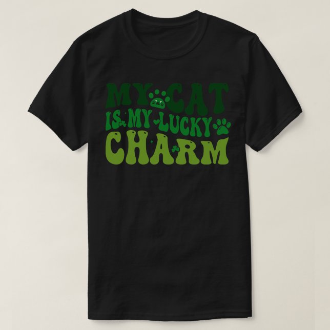 My Cat is My lucky charm T-Shirt (Design Front)