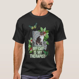 My Cat Is My Therapist   Cat In Chair Mental Healt T-Shirt