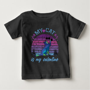 my cat is my valentine, cat is my valentine baby T-Shirt