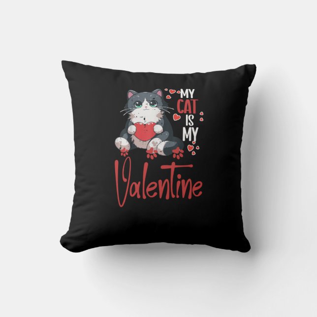 My Cat is my Valentine Cushion (Front)