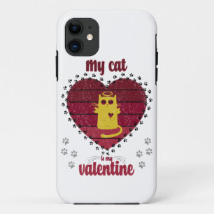 My Cat Is My Valentine Funny cat lover gift Case-Mate iPhone Case