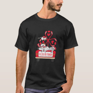 My Cat Is My Valentine Hockey Cat Lover Heart Vale T-Shirt