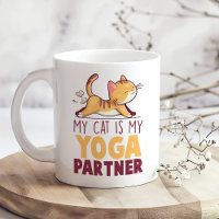 "My Cat is My Yoga Partner" Funny