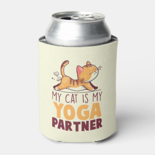 My Cat Is My Yoga Partner – Stretching Cat Can Cooler
