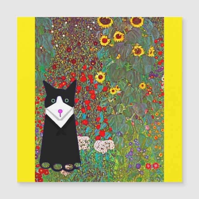 My Cat, Jellybean and Klimt Country Garden (Front)