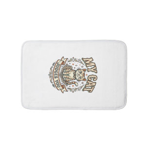 My Cat Judges You Cat Sarcasm Attitude Vintage Vec Bath Mat